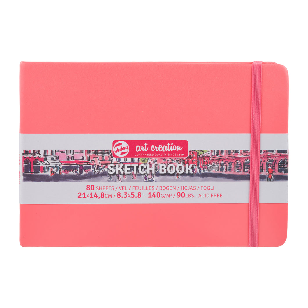 Talens Art Creation Sketchbook Coral Red | 21 x 14.8 cm, 140 g, 80 sheets