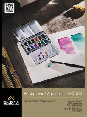 Rembrandt Cold Press Watercolor Paper Pad 9