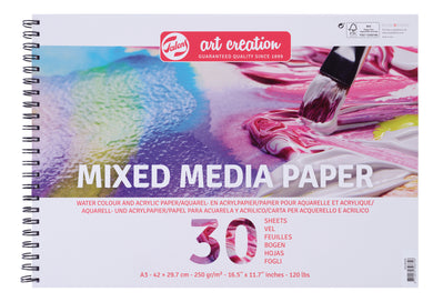 Talens Art Creation Mixed Media Paper Pad A3, 250 g, 30 Sheets