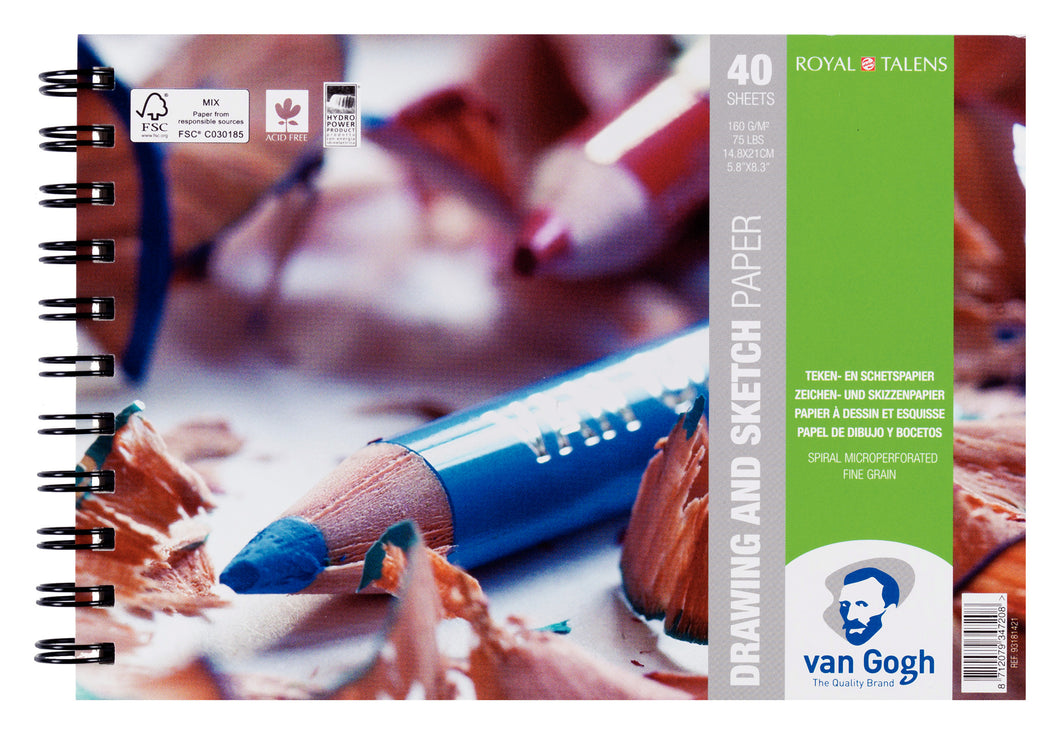 Van Gogh Drawing & Sketch Paper A5, 160 g, 40 sheets