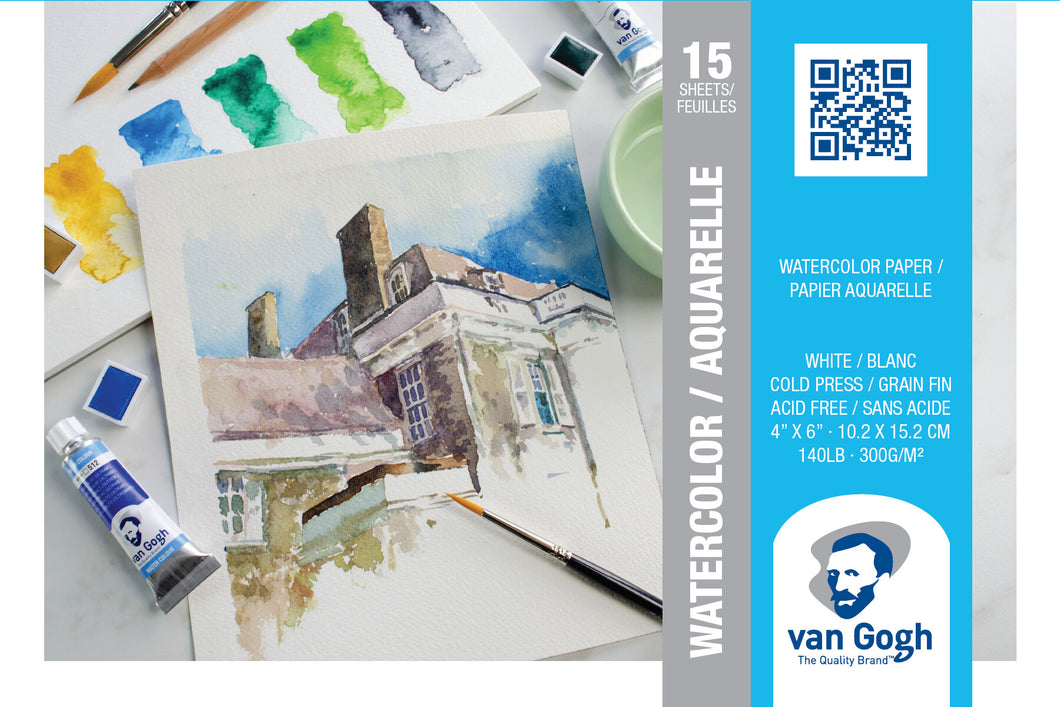 Van Gogh Cold Press White Watercolor Paper Pad 4
