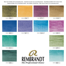 Load image into Gallery viewer, Rembrandt Professional Watercolor Paint, Granulating Color Selection - 12x10ml Tubes