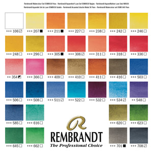 Rembrandt Professional Watercolor Paint, General Color Selection - 36 Pans