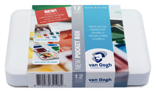 Load image into Gallery viewer, Van Gogh Watercolor Pocket Box, General Color Selection - 12 Pans