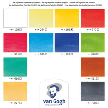 Load image into Gallery viewer, Van Gogh Watercolor Pocket Box, General Color Selection - 12 Pans