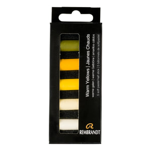 Rembrandt Soft Pastels Warm Yellows 5 Half Pastels Set