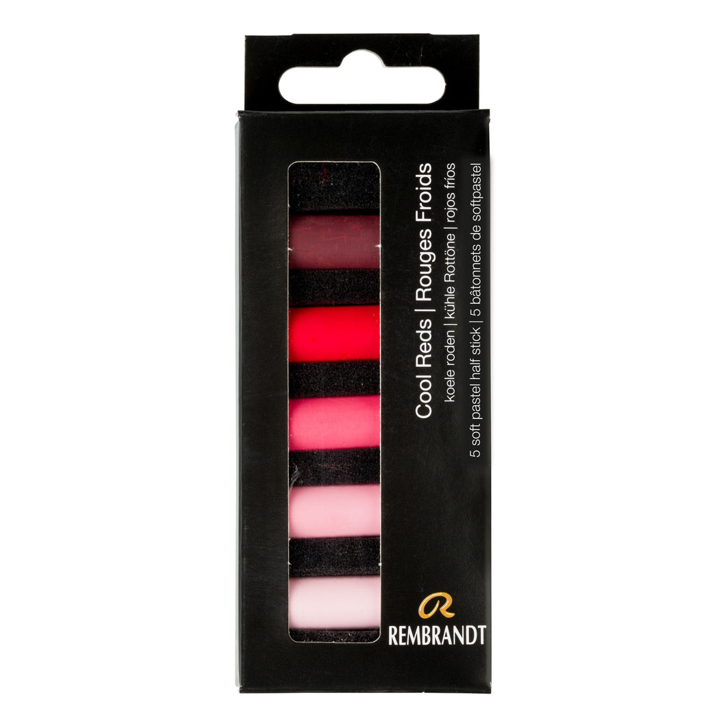 Rembrandt Soft Pastels Cool Reds 5 Half Pastels Set