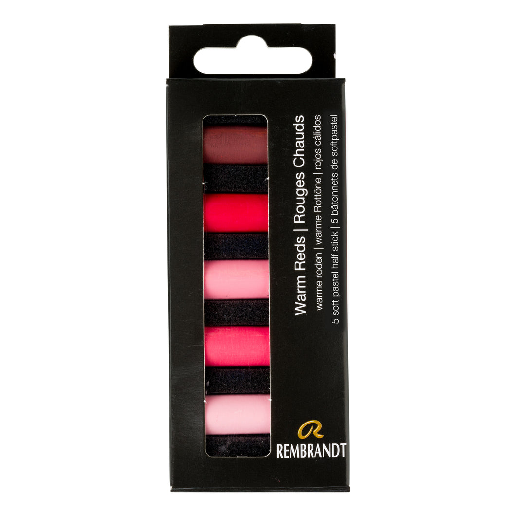 Rembrandt Soft Pastels Warm Reds 5 Half Pastels Set