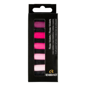 Rembrandt Soft Pastels Rose Violets 5 Half Pastels Set