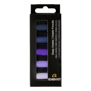 Rembrandt Soft Pastels Deep Violets 5 Half Pastels Set