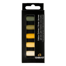 Load image into Gallery viewer, Rembrandt Soft Pastels Yellow Ochres 5 Half Pastels Set