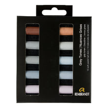 Load image into Gallery viewer, Rembrandt Soft Pastels Grey Tones 10 Half Pastels Set