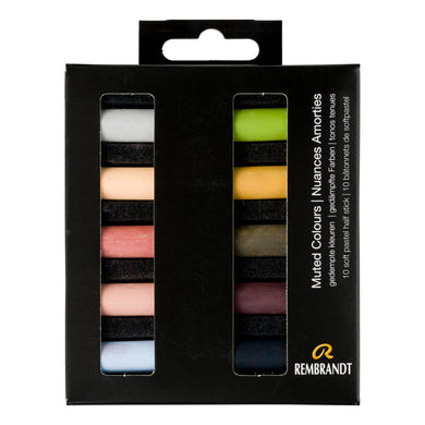 Rembrandt Soft Pastels Muted Colors 10 Half Pastels Set