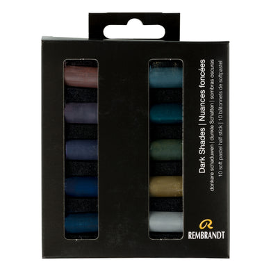 Rembrandt Soft Pastels Dark Shades 10 Half Pastels Set