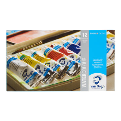 Van Gogh Watercolor Plastic Case, General Selection 12x10ml Tube Set