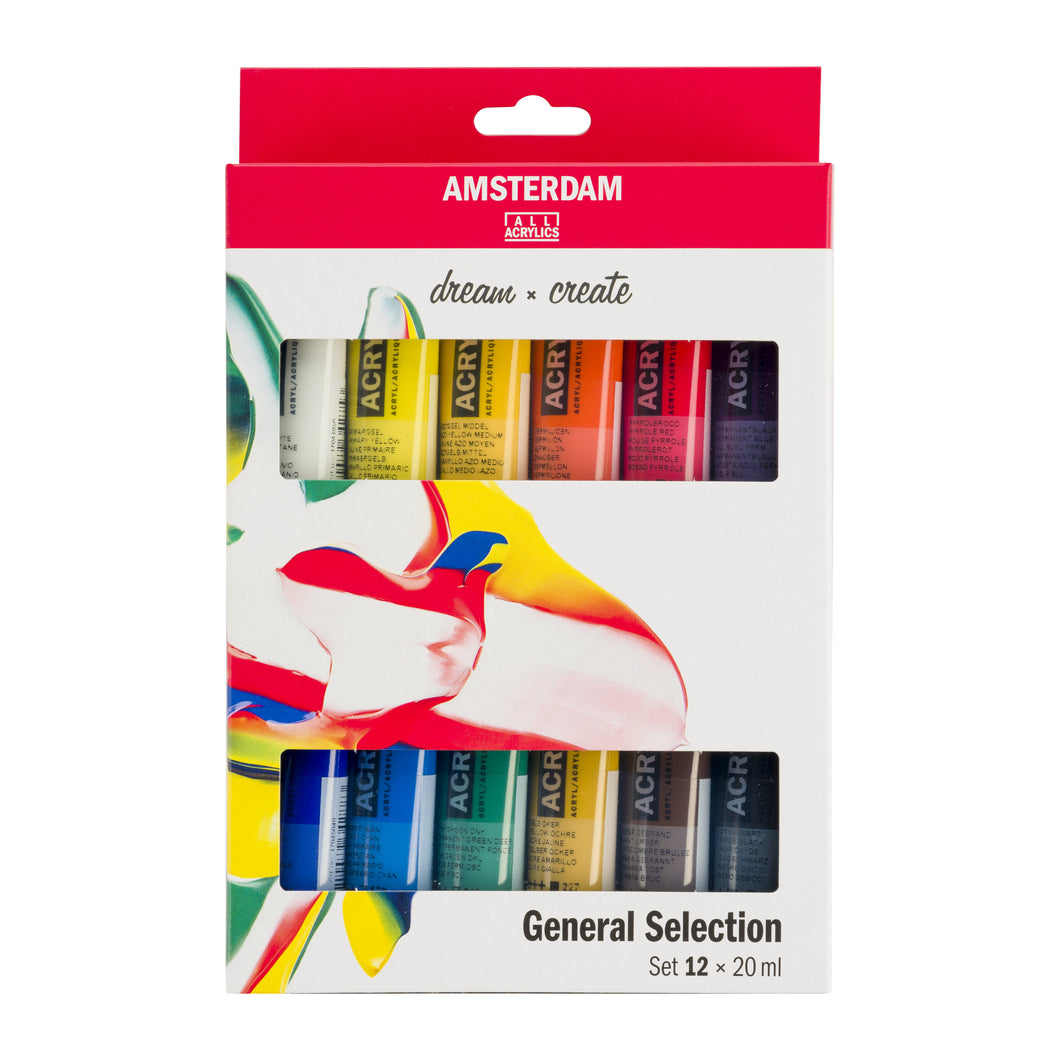 Amsterdam Standard Series Acrylic, General Selection Set 12x20ml