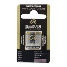 Load image into Gallery viewer, Rembrandt Watercolor Silver Half Pan