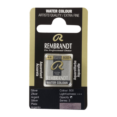 Rembrandt Watercolor Silver Half Pan
