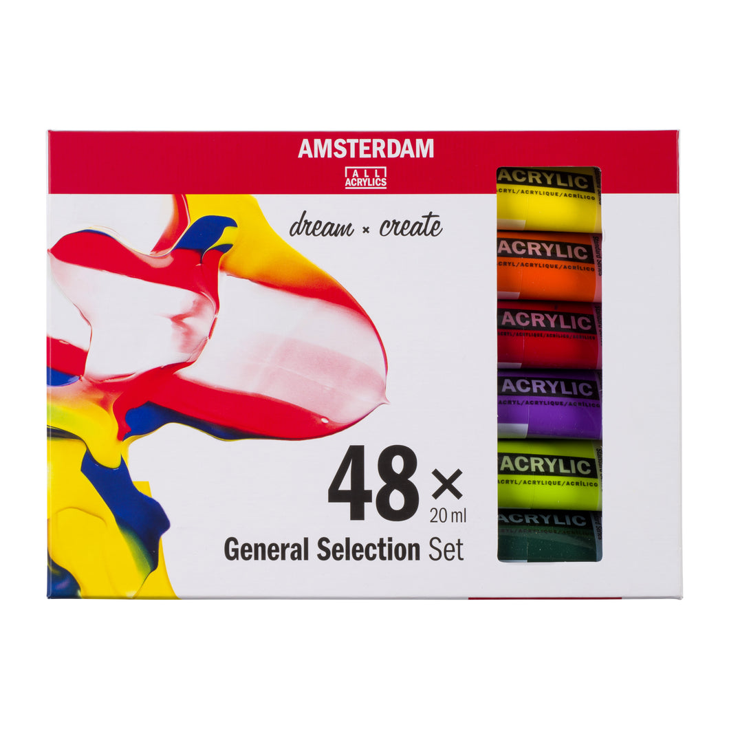 Amsterdam Standard Series Acrylic, General Selection Set 48x20ml