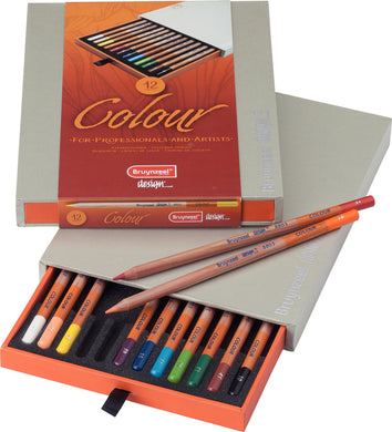 Bruynzeel Design Colored Pencil Box - 12 Pencil Set