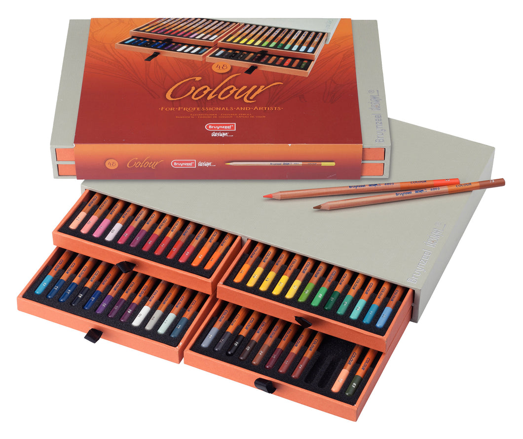 Bruynzeel Design Colored Pencil Box - 48 Pencil Set