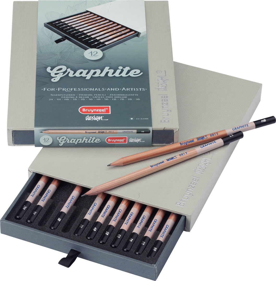 Bruynzeel Design Graphite Box - 12 Pencil Set