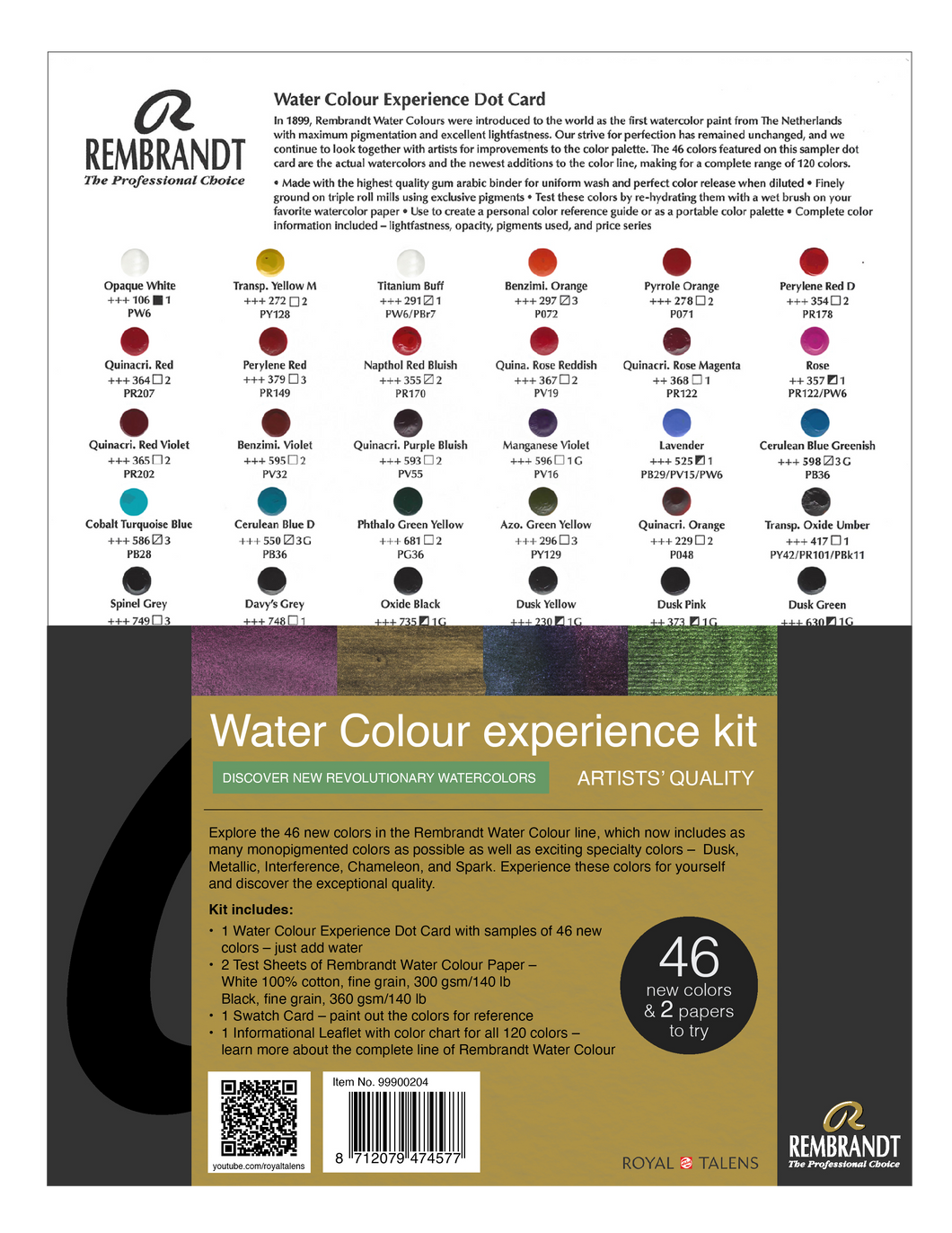 Rembrandt Watercolor Dot Card Experience Kit